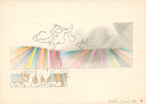 o. T. (Regenbogenlattenland)