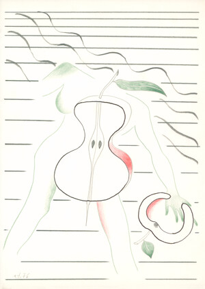 o. T. (Frau mit Apfelcello)