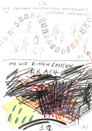 wie zeichnet man eine gute ausstellung? und wie einen grossen krach? (3.12.88)