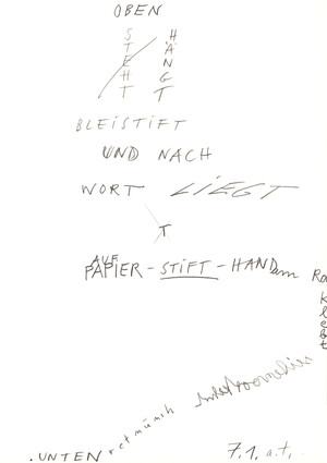 oben unten. (7.1.89)