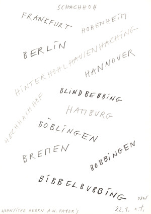 die wohnsitze des herrn a.w. faber's (22.1.89)