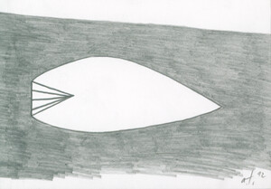 o. T. (Fisch mit Schwanz im Maul)