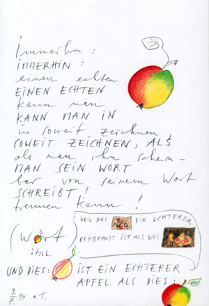 .... und dies: ist ein echterer apfel als dies:... (9.7.94)