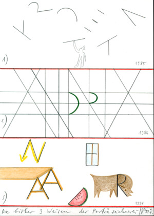 die bisher 3 weisen der porträzeichnerei (27.8.94)