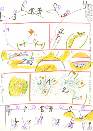 Kleine Exegese eines Bildes auf eine lange Postkarte gedruckt von Henriette van Egten ‘97